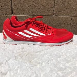 Men's Adidas Adizero Track Cleats Sprint Web Red